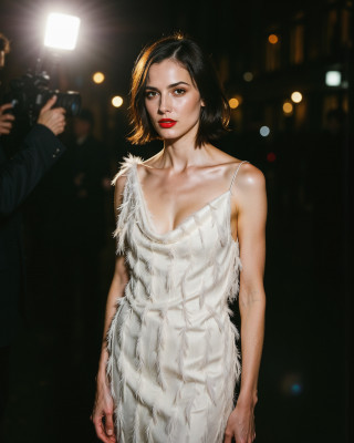 STELLA FEATHERS DRESS 