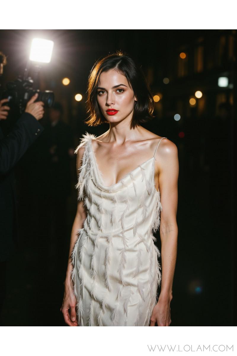 STELLA FEATHERS DRESS 